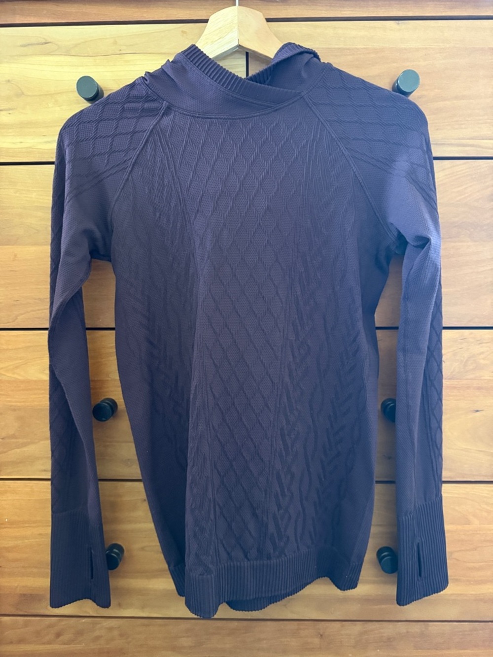 lululemon Women's Restless Cable Textured Long-Sleeve Pullover Eggplant Color